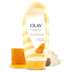 Gel douche Olay Moisture Ribbons Plus 590g vue avant avec étiquette