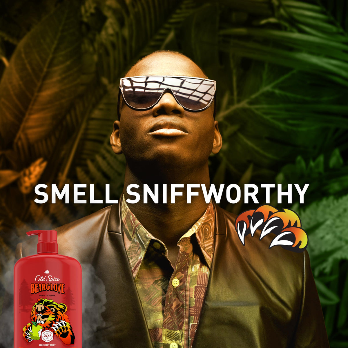 Gel douche Old Spice Bearglove dans un cadre de douche