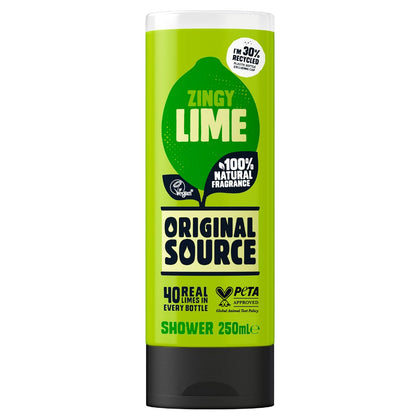 Gel douche ORIGINAL SOURCE au citron 250 ml vue de face