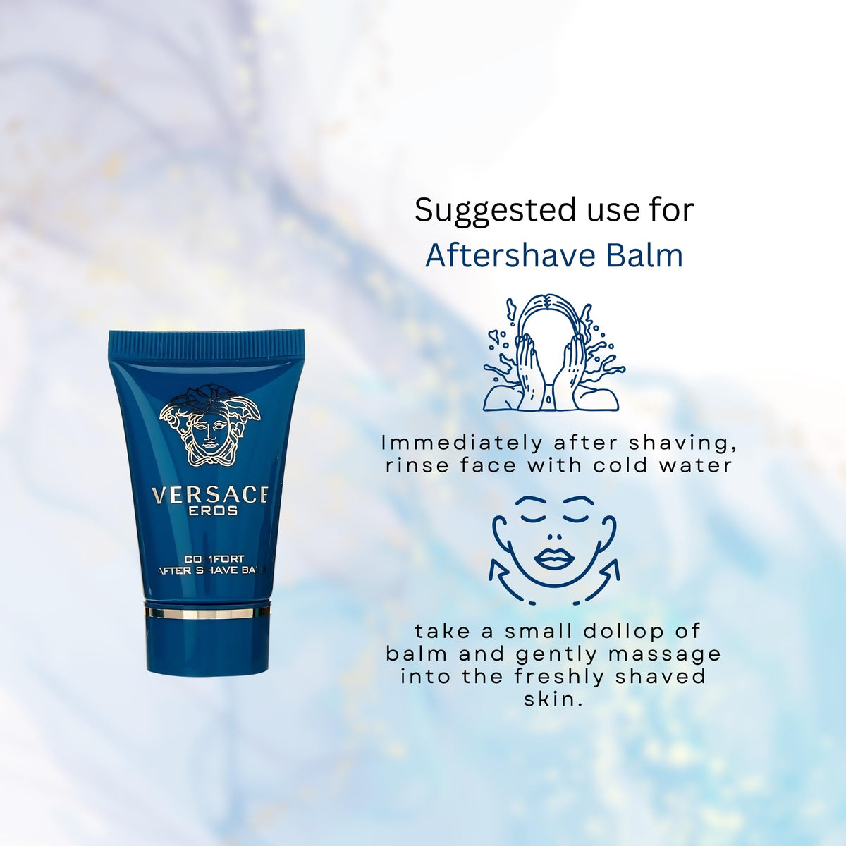 Gel douche parfumé Versace Eros 2,5 ml, nettoyage rafraîchissant