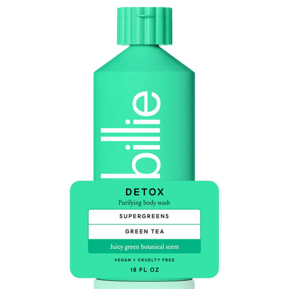 Gel douche purifiant Billie 630g vue avant avec texture gel
