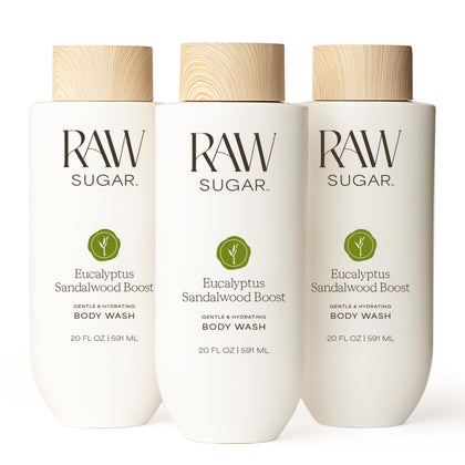 Gel Douche RAW SUGAR Eucalyptus Sandalwood 20 Fl Oz, vue avant