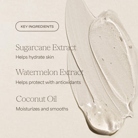 Gel douche RAW SUGAR Melon Menthe sur une éponge de bain