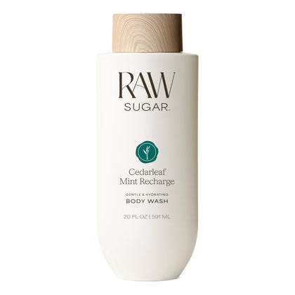 Gel Douche RAW SUGAR Recharge Menthe Cèdre 20 Fl Oz, vue de face