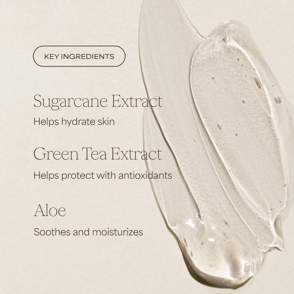 Gel douche RAW SUGAR versé dans une main