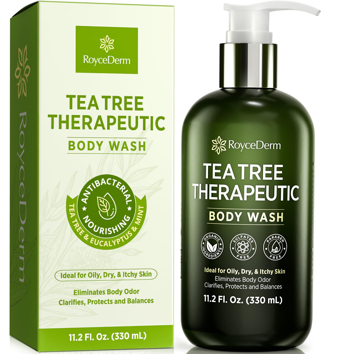 Gel douche Roycederm à l'huile d'arbre à thé 385g vue avant