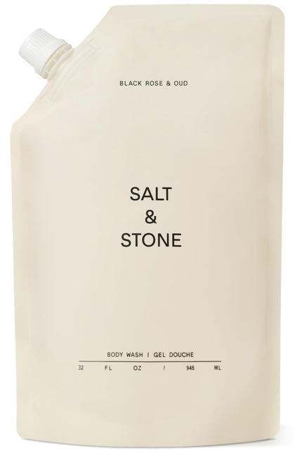 Gel douche Salt & Stone 32 fl oz, parfum rose noire et oud, vue avant