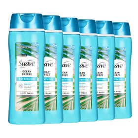 Gel douche Suave Océan 1,18 L vue avant avec étiquette