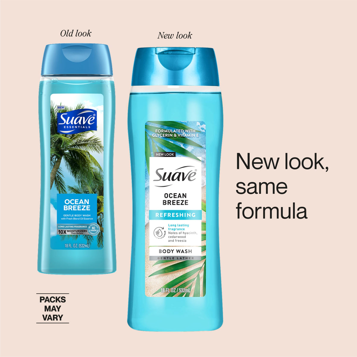 Gel douche Suave Océan mousse sur une éponge