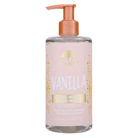 Gel douche Tree Hut infusé au sérum à la vanille vue avant avec emballage