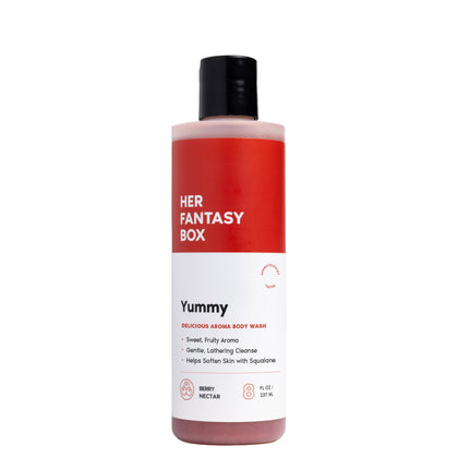 Gel douche Yummy de Her Fantasy Box, 240 ml, vue avant