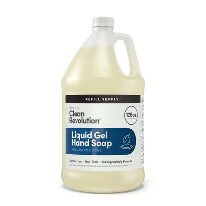 Gel lavant mains Clean Revolution 128 oz modèle sans parfum, vue avant