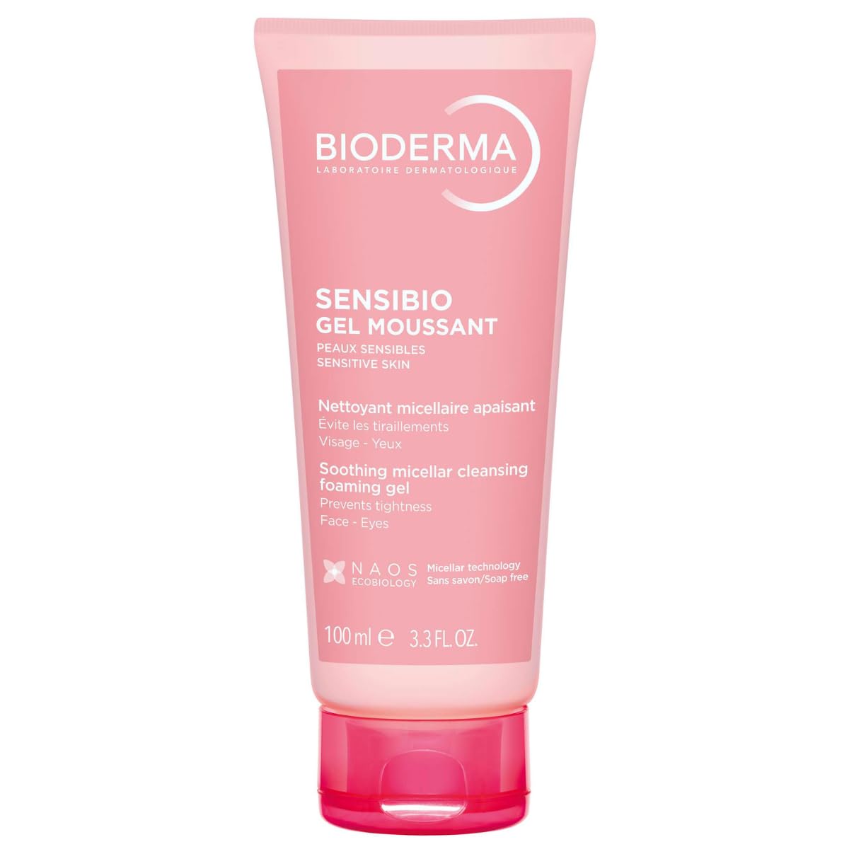 Gel nettoyant moussant Bioderma 120g avec son packaging