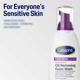 Gel nettoyant moussant Cetaphil Pro sur un fond blanc