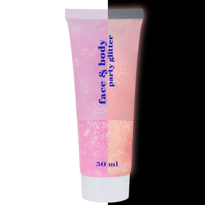 Gel paillettes néon rose MEICOLY 50ml vue avant