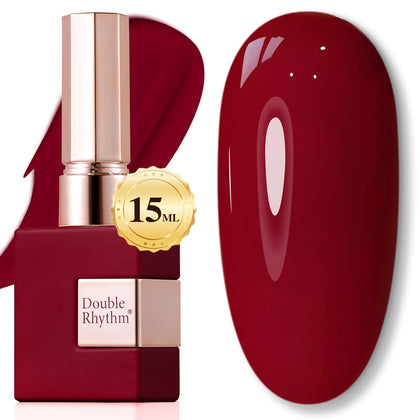 Gel Polish Double Rhythm 15ml rouge bourgogne devant