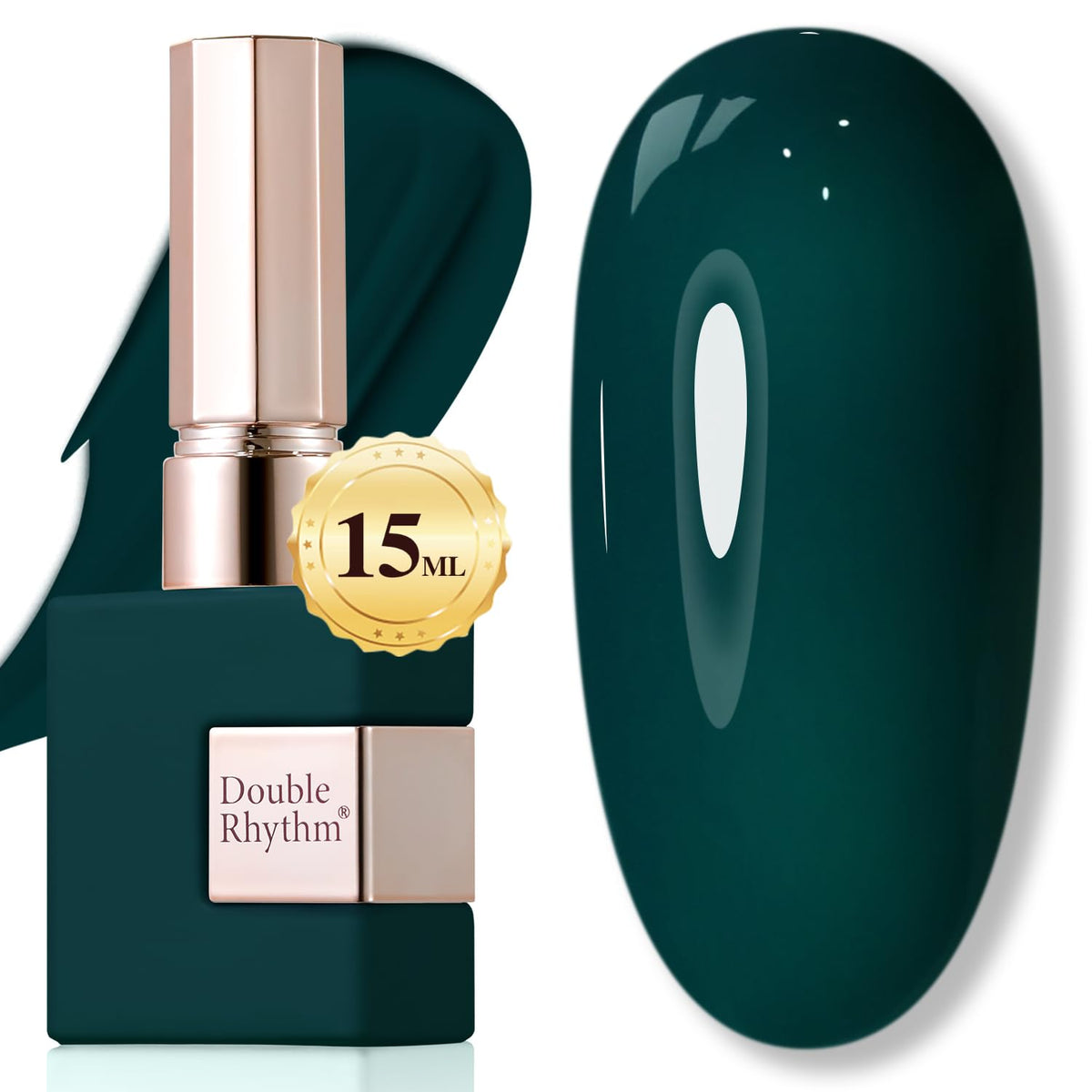 Gel polish Double Rhythm 15ml Vert Profond bouteille avant