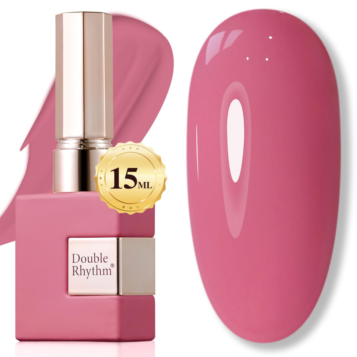 Gel polish Double Rhythm Rose Pink 15ml vue avant