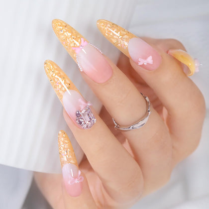 Gel Polish Pailleté Candy Orange 15ml vue de face