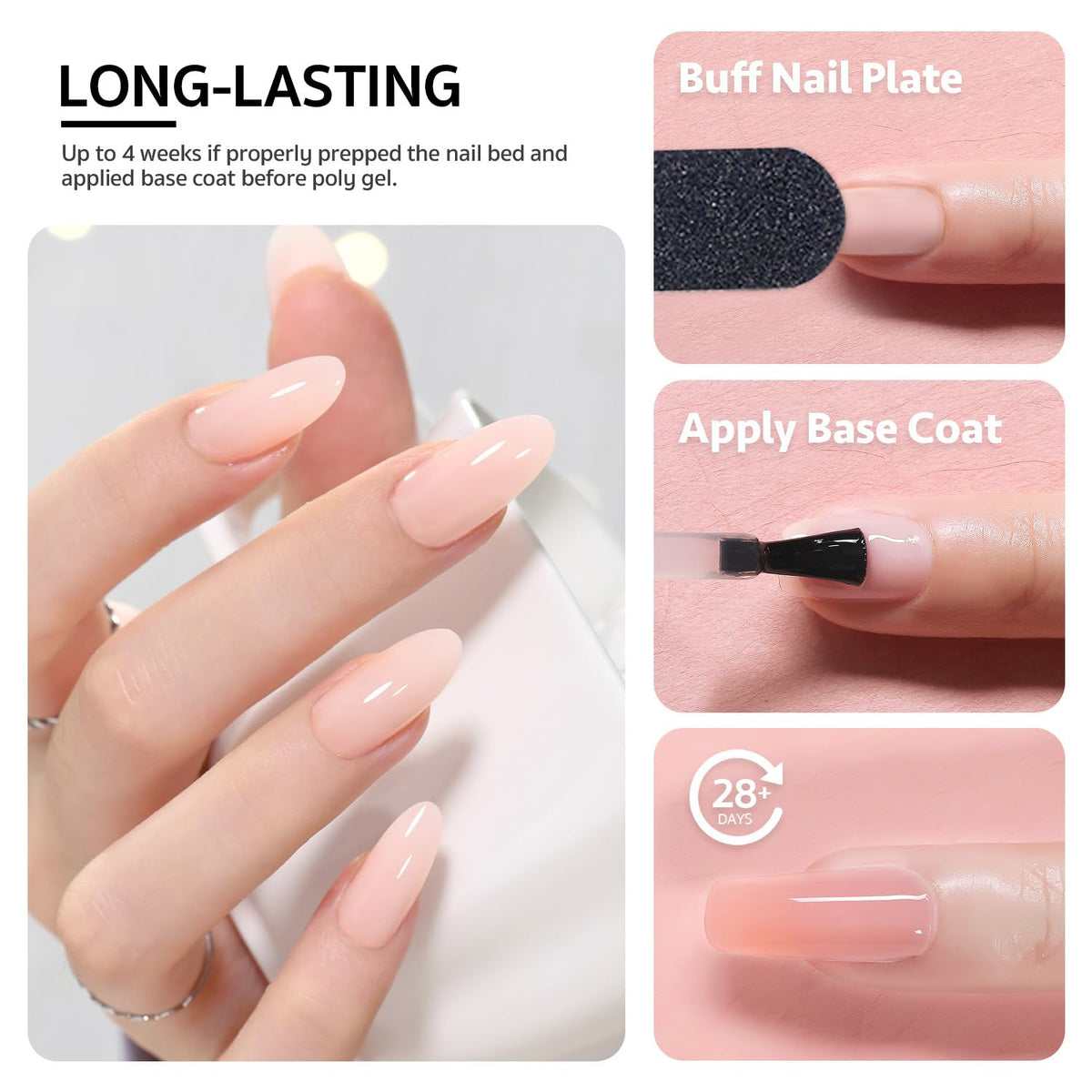 Gel poly GAOY 60g avec accessoires de manucure
