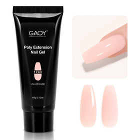 Gel poly GAOY 60g milky nude vue avant avec tube