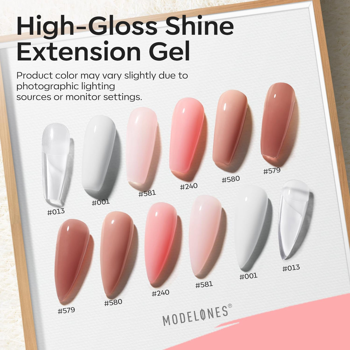 Gel poly modelones avec 6 teintes différentes