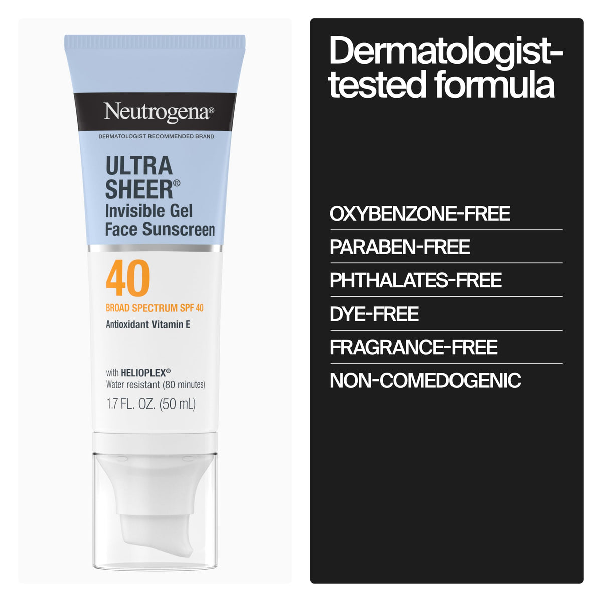 Gel solaire Neutrogena en extérieur, sous le soleil