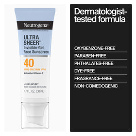Gel solaire Neutrogena en extérieur, sous le soleil