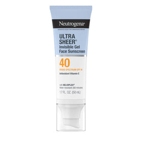 Gel solaire Neutrogena invisible visage SPF 40, avant