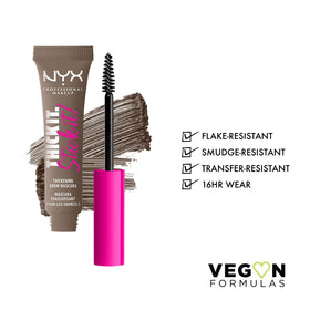 Gel sourcils NYX avec applicateur, couleur taupe, packaging
