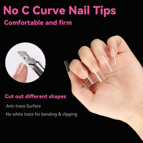 Gel tips UNA GELLA avant et arrière montrant la conception
