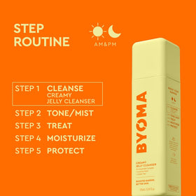 Gelée Nettoyante Crème BYOMA en situation d'utilisation
