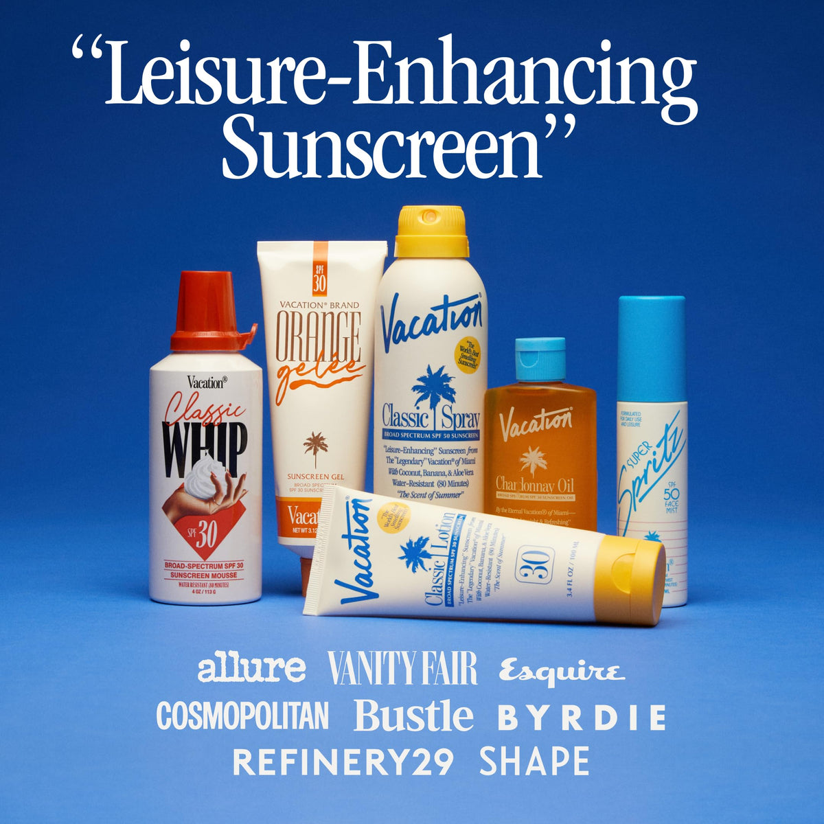 Gelée Orange SPF 30 et Spray Solaire sur un fond de plage