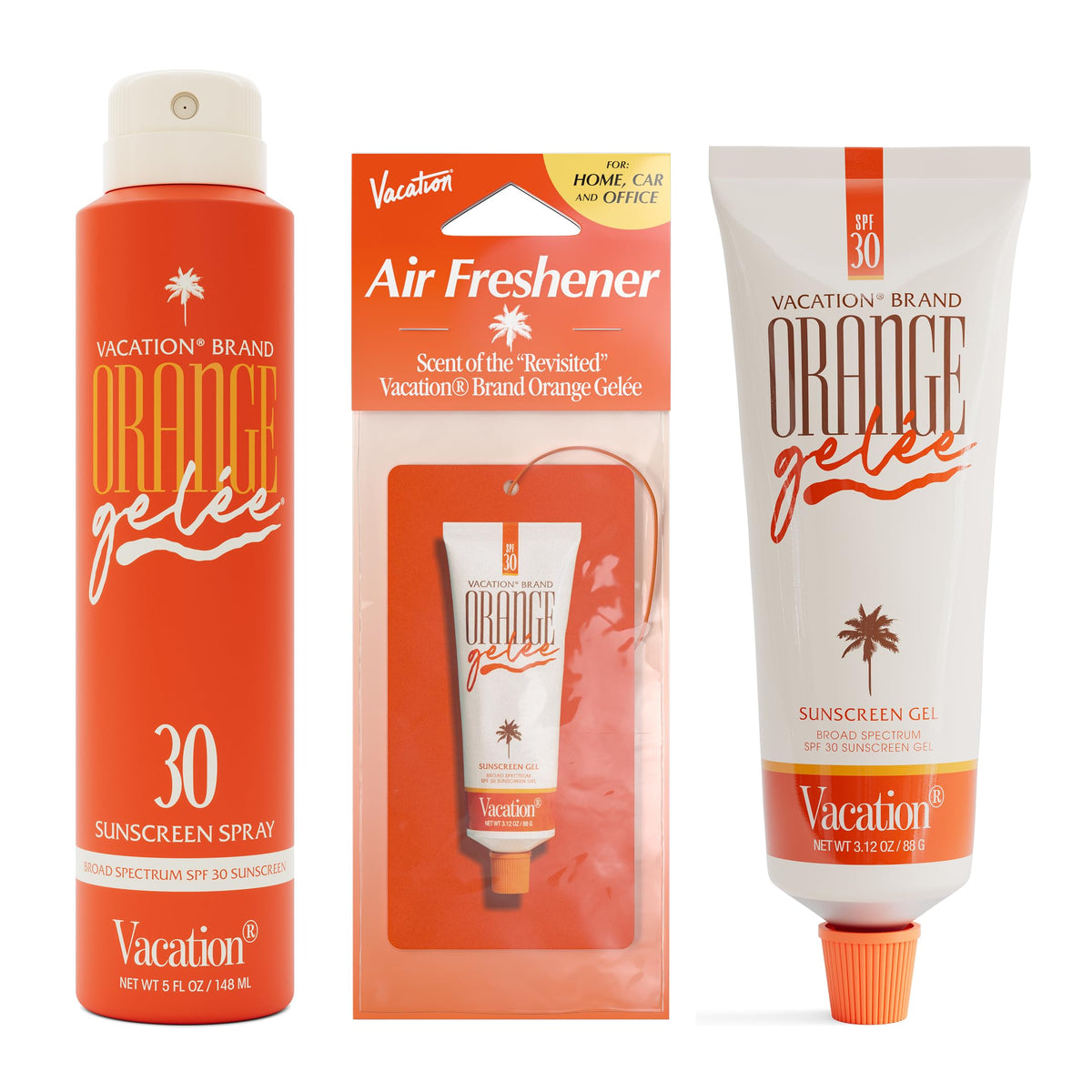 Gelée Orange SPF 30 Gel et Spray Solaire VACATION vue de face