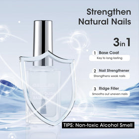 GELLEN Base Coat Transparent 15ml application sur des ongles