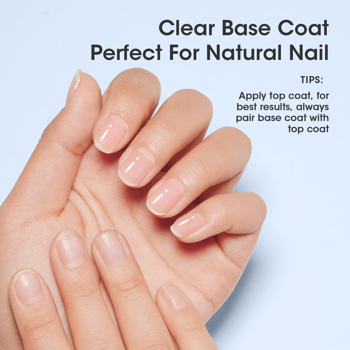 GELLEN Base Coat Transparent 15ml en cours de séchage