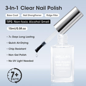 GELLEN Base Coat Transparent 15ml packaging avec instructions