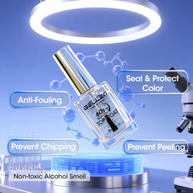 GELLEN Top Coat Transparent 60 secondes, finition brillante
