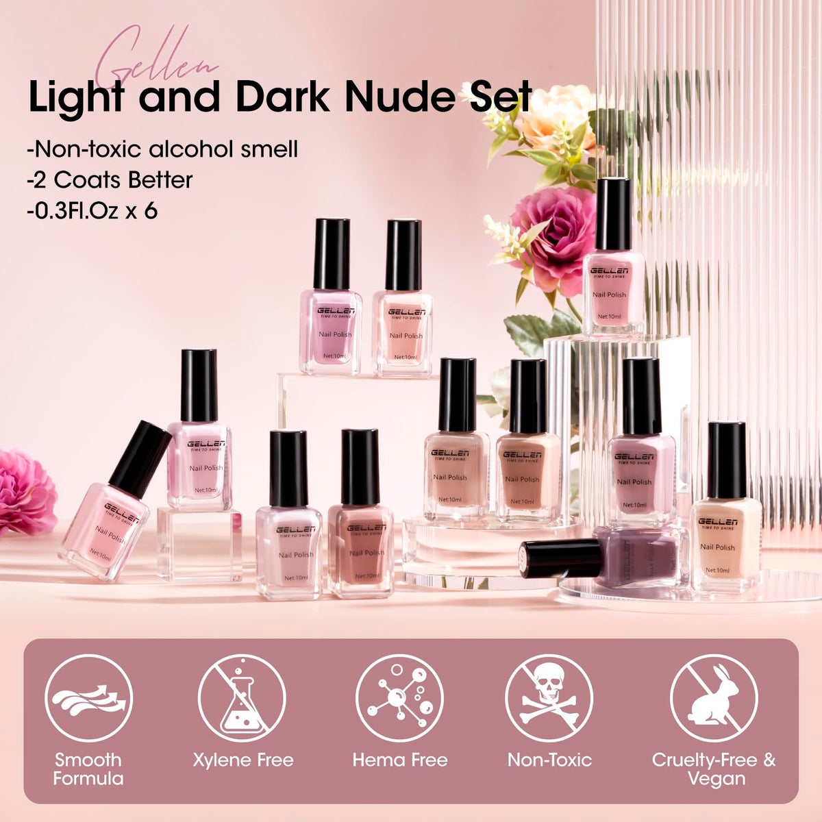 GELLEN vernis à ongles en usage avec une manucure française
