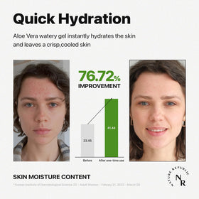 Gels à l'aloe vera Nature Republic dans un réfrigérateur