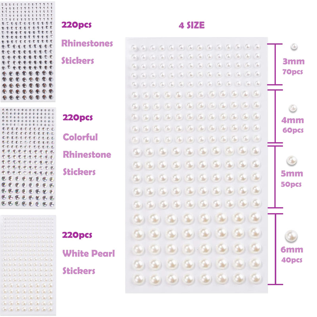 Gemmes autocollantes sur des ongles décorés