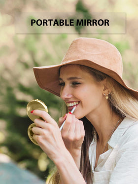 Getinbulk Miroir Compact Or avec accessoires de beauté