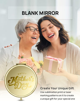 Getinbulk Miroir Compact Or en rose et or