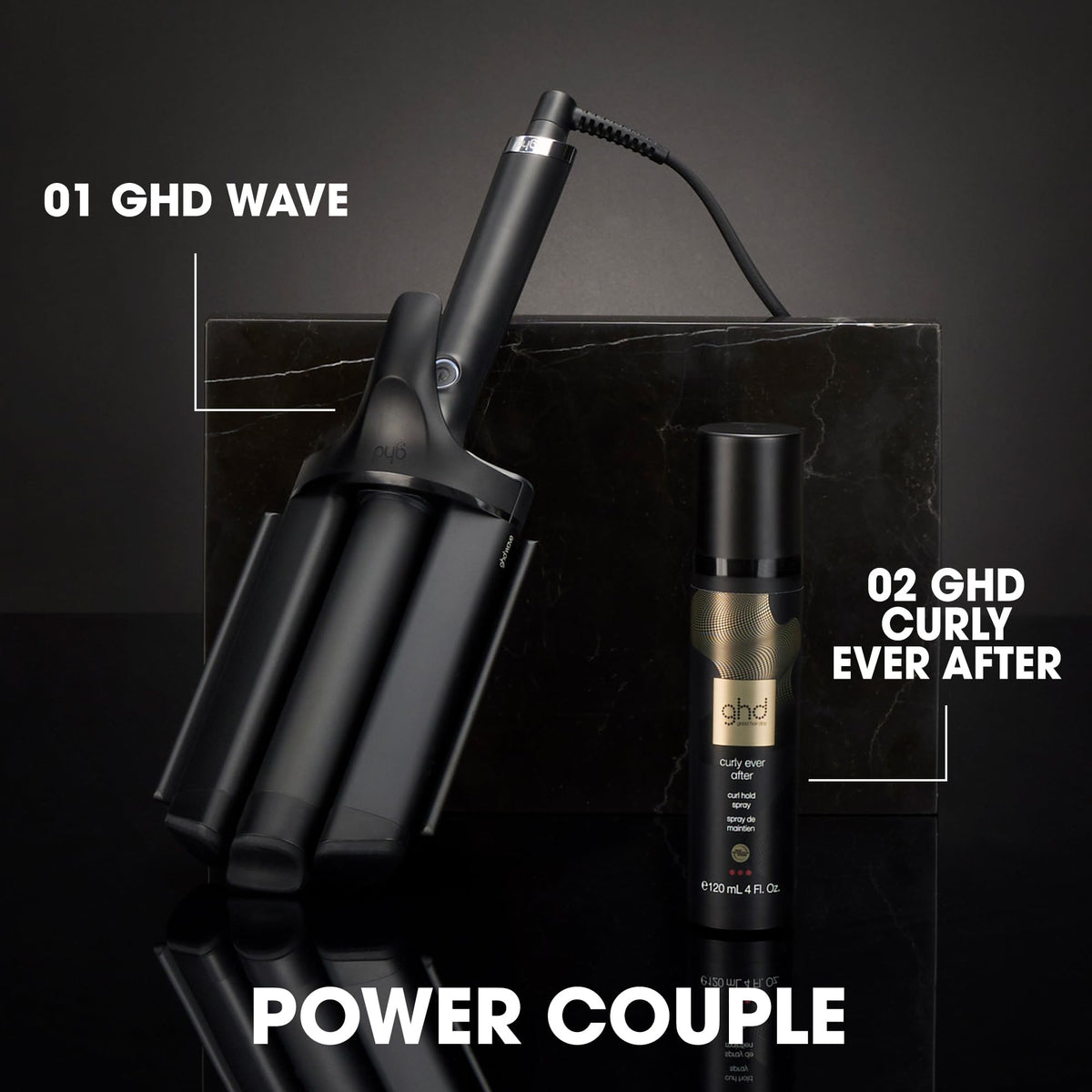 ghd Wave Fer à Onduler Noir en utilisation pour créer des vagues