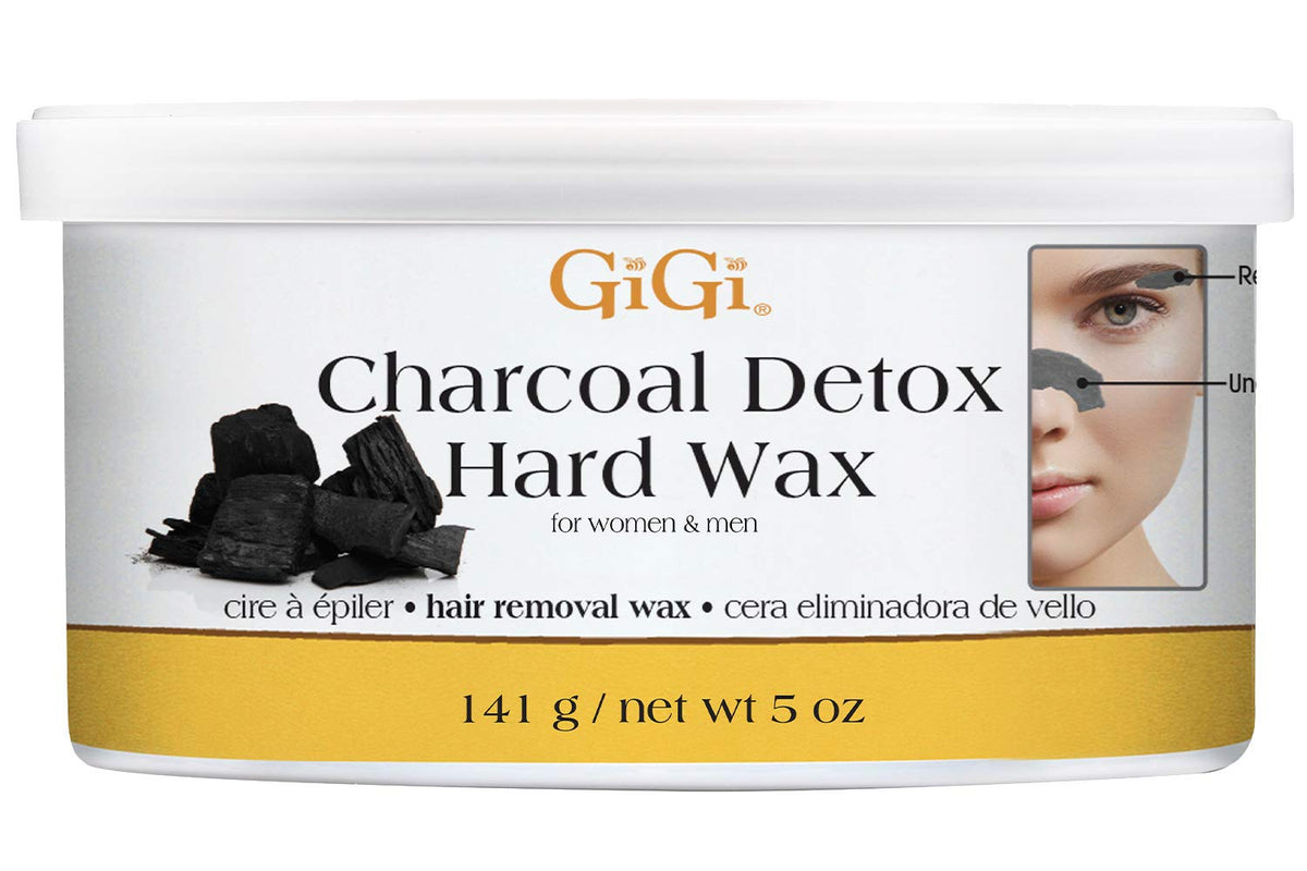 GIGI Cire Dure Charbon 140g vue avant avec couvercle
