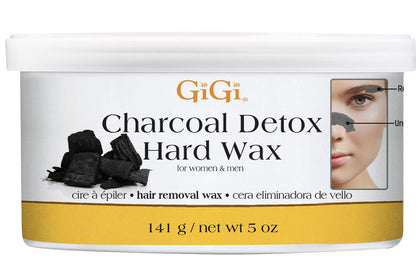 GIGI Cire Dure Charbon 140g vue avant avec couvercle