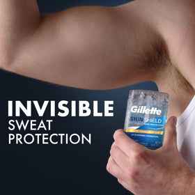 Gillette Déodorant Antitranspirant Gel avec main appliquant le produit