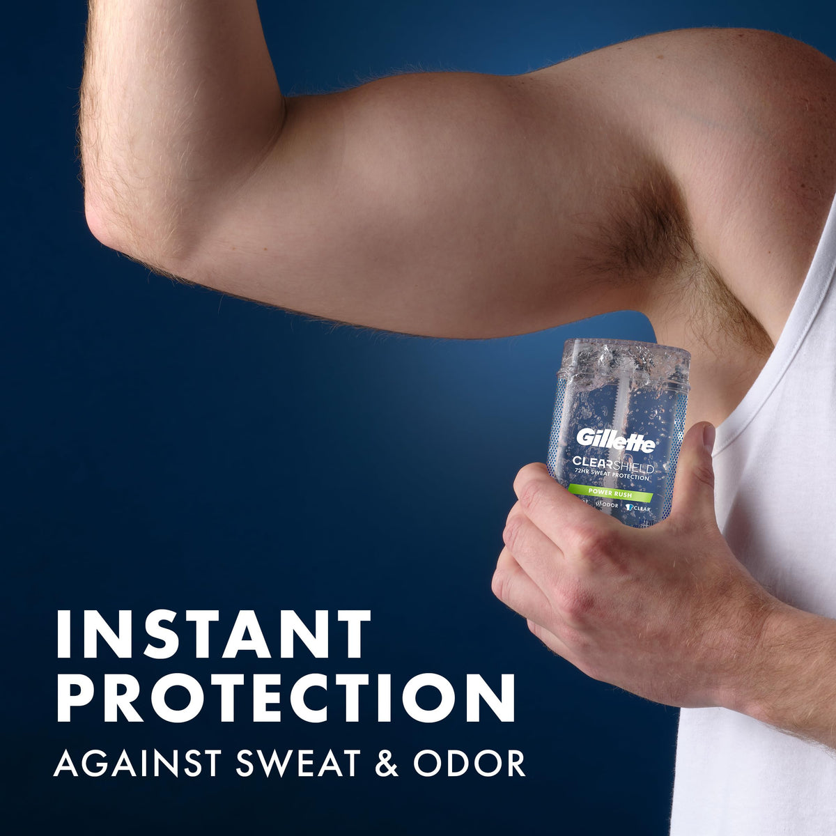 Gillette déodorant antitranspirant gel transparent dosage