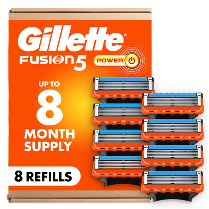Gillette Fusion5 Power rechargeables 8 unités en emballage