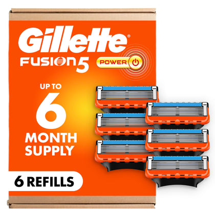 Gillette Fusion5 Power recharges de rasoir 5 lames, vue de face